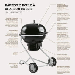 Barbecue Charbon Air F60 - Rosle* -Gril De Cuisine barbecue charbon rosle f60 4004293250063 9