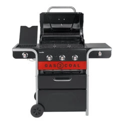Barbecue Hybride Gaz Et Charbon De Bois Gas2Coal 2.0 330 - Char-Broil -Gril De Cuisine barbecue gas2coal 330 hybride charbon gaz charbroil 4260547594431 2