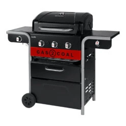 Barbecue Hybride Gaz Et Charbon De Bois Gas2Coal 2.0 330 - Char-Broil -Gril De Cuisine barbecue gas2coal 330 hybride charbon gaz charbroil 4260547594431 3