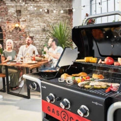 Barbecue Hybride Gaz Et Charbon De Bois Gas2Coal 2.0 330 - Char-Broil -Gril De Cuisine barbecue gas2coal 330 hybride charbon gaz charbroil 4260547594431 5