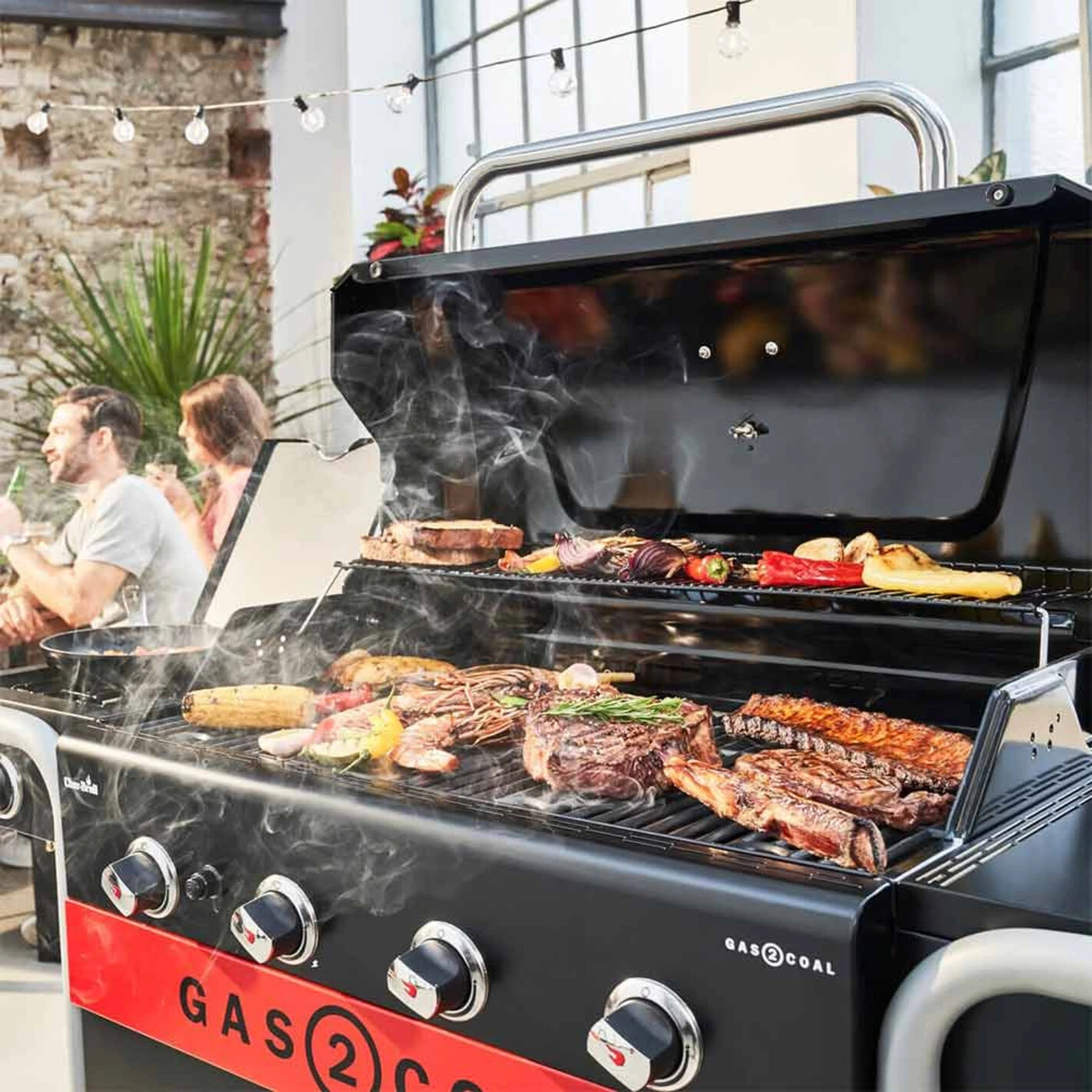 Barbecue hybride gaz et charbon Gas2Coal 440 - Char-Broil Barbecue Hybride Gaz Et Charbon Gas2Coal 440 - Char-Broil -Gril De Cuisine barbecue gas2coal 440 hybride gaz et charbon charbroil 4260547594448 6