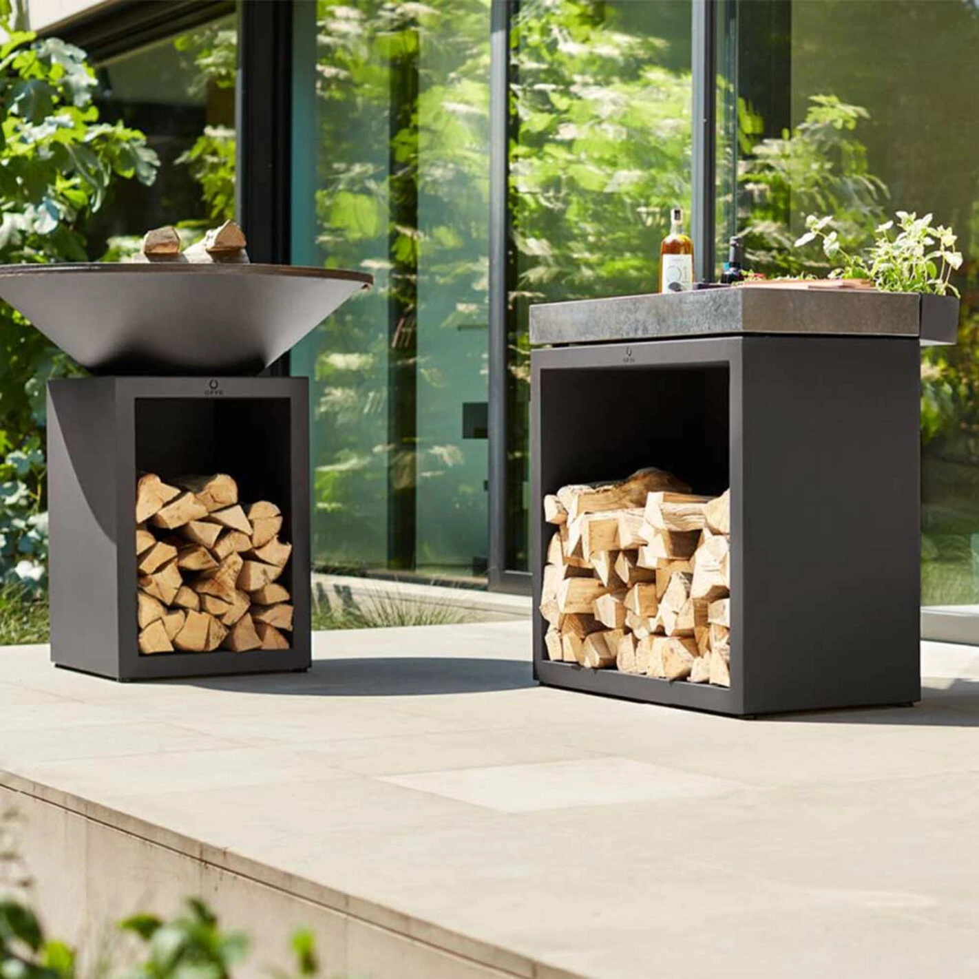 Billot Noir 90 cm Céramique Anthracite - Ofyr Billot Noir 90 Cm Céramique Anthracite - Ofyr -Gril De Cuisine billot noir 90 cm ceramique gris 2020000020073 1