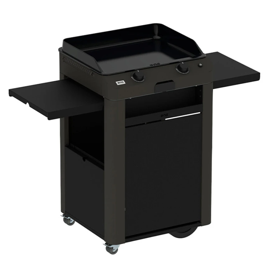 Combo Plancha gaz Fusion 60 gris cargo 2 brûleurs avec chariot - ENO Combo Plancha Gaz Fusion 60 Gris Cargo 2 Brûleurs Avec Chariot - ENO -Gril De Cuisine combo fusion 60 gris cargo eno 2020000038115