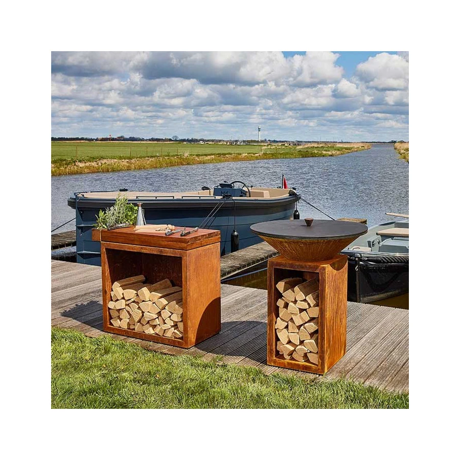 Couvercle pour brasero 85 cm - Ofyr Couvercle Pour Brasero 85 Cm - Ofyr -Gril De Cuisine couvercle protection acier noir ofyr 7430440799746 1