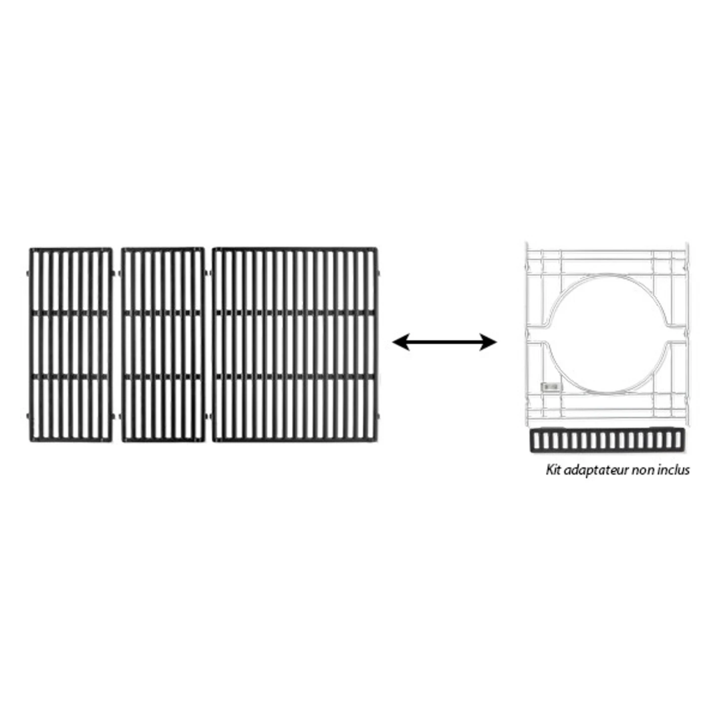 Grilles fonte émaillée Crafted Genesis 400 (2016+) - Weber Grilles Fonte émaillée Crafted Genesis 400 (2016+) - Weber -Gril De Cuisine grilles fonte emaillee crafted genesis 400 weber 0077924180750 1