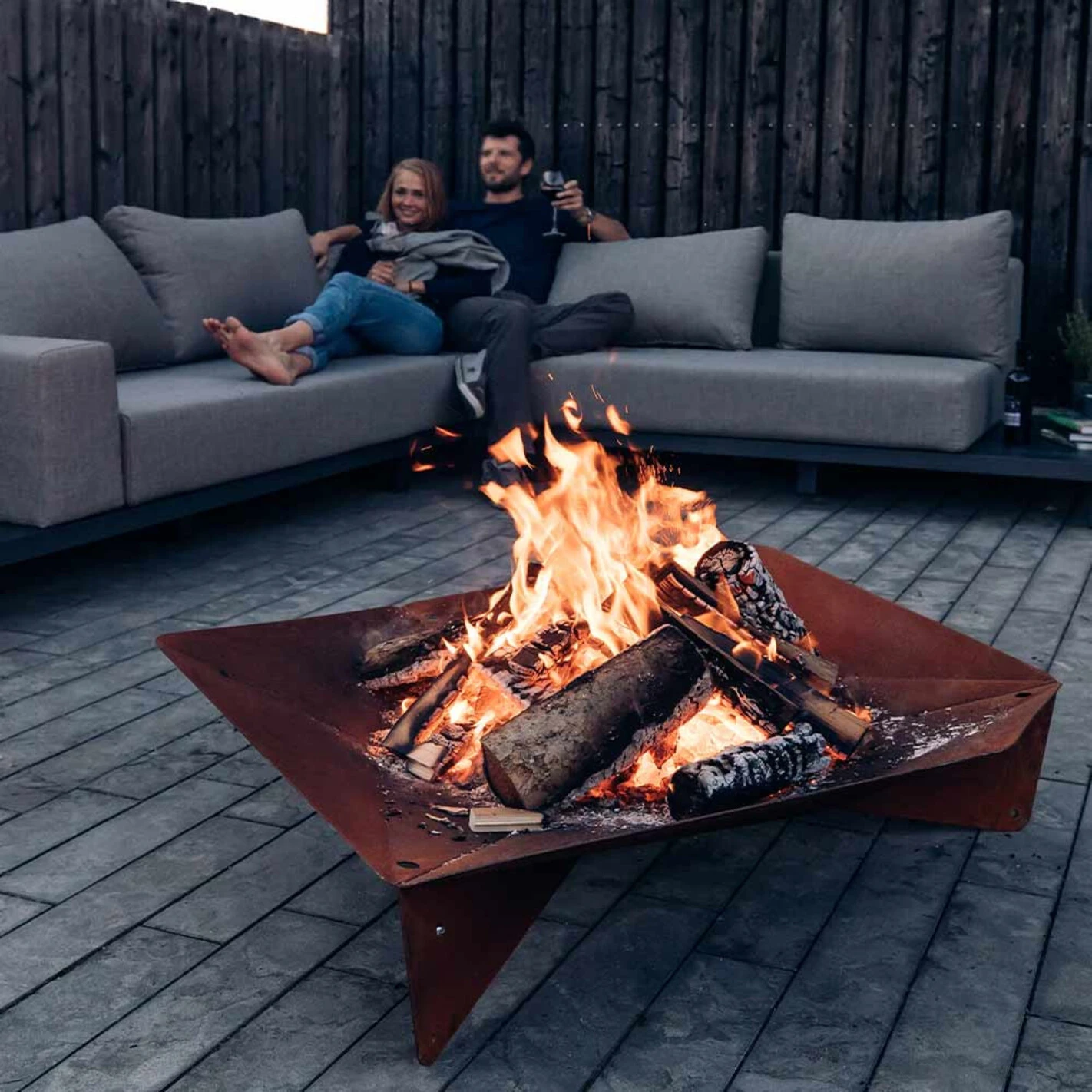 Brasero corten Triple ⌀120 cm - Höfats Brasero Corten Triple ⌀120 Cm - Höfats -Gril De Cuisine hofats triple 120 cm 4260447330443 4