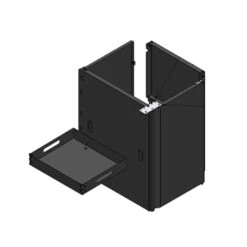 Kit Achille Porte + étagère En Acier Noir - ENO