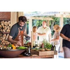 Brasero Plancha OFYR Island 100 En Corten + Plan De Travail Teck -Gril De Cuisine ofyr island 100 brasero plancha 7430440898821 3