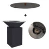 Pack Brasero Classic 100 Noir + Couvercle - OFYR -Gril De Cuisine pack brasero plancha classic 100 noir couvercle 2020000033677