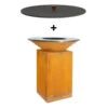 Pack Brasero Classic 85 Corten + Couvercle - OFYR -Gril De Cuisine pack brasero plancha classic 85 corten couvercle 2020000033615
