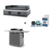 PACK Combo Plancha Gaz Modern 60 Acier Gris / Noir + Chariot + Kit De Nettoyage - Forge Adour -Gril De Cuisine pack combo modern 60 gaz 2020000034766