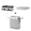 Pack Plancha Gaz Modern 60 Inox Marin - Forge Adour -Gril De Cuisine pack modern 60 inox couvercle chariot 2020000034049