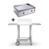 Pack Plancha Gaz Chef 55 Lisse + Chariot - Planet -Gril De Cuisine pack plancha gaz chef 55 lisse chariot planet 2020000031949