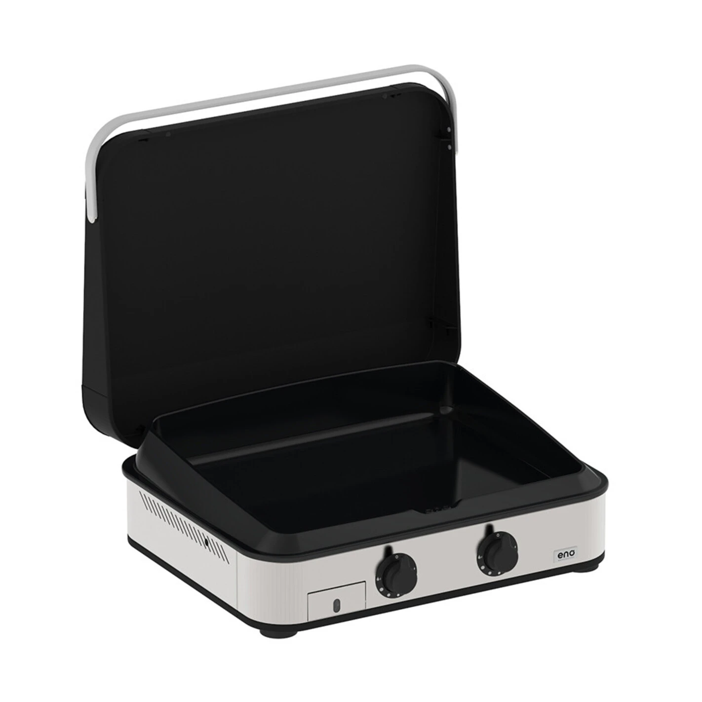 Plancha Enosign 65 Inox et Noir avec Capot - ENO* Plancha Enosign 65 Inox Et Noir Avec Capot - ENO* -Gril De Cuisine plancha enosign 65 inox et noir capot 3224780041207 2