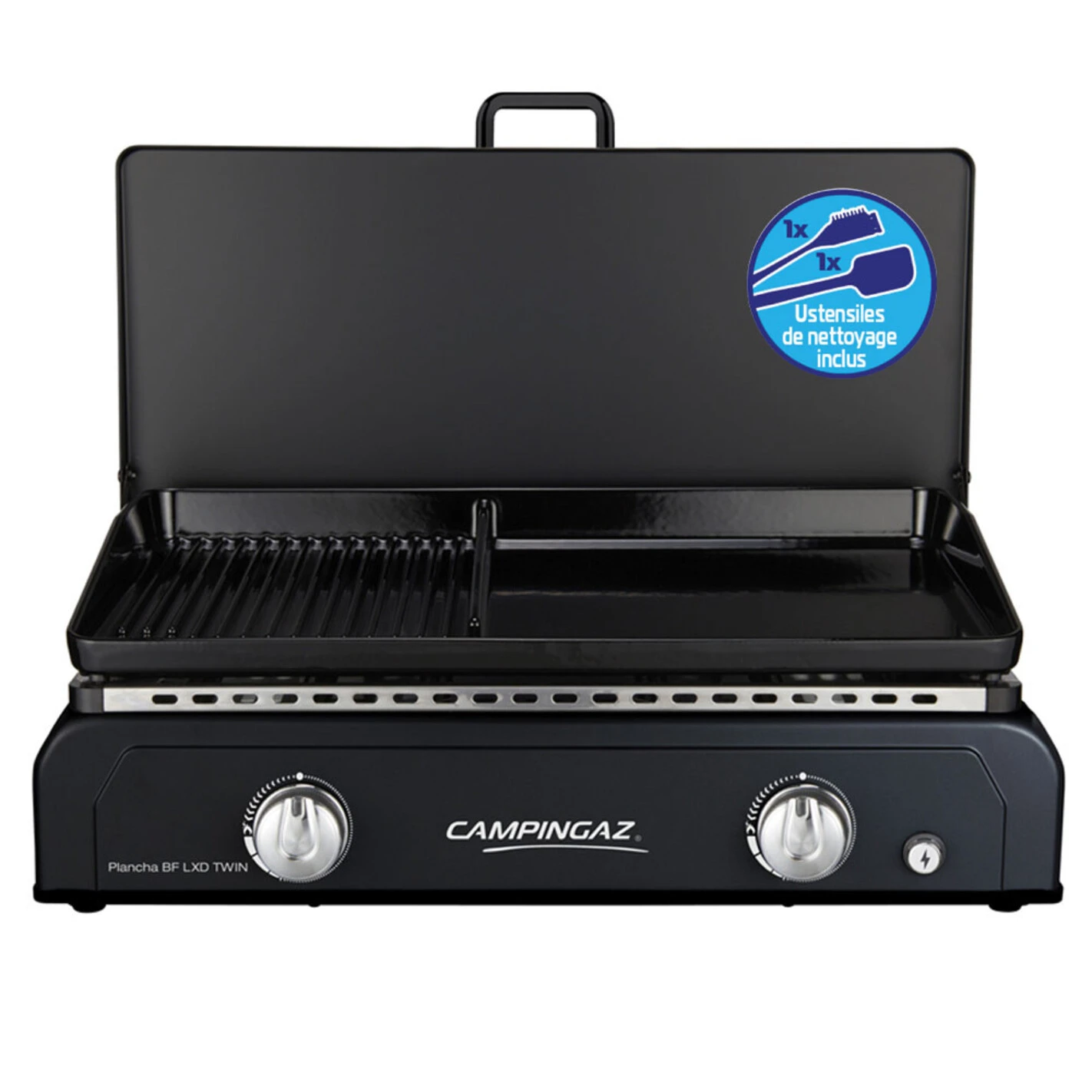 Plancha gaz Blue Flame LXD Twin + Couvercle - Campingaz Plancha Gaz Blue Flame LXD Twin + Couvercle - Campingaz -Gril De Cuisine plancha gaz blue flame lxd twin campingaz 3138522119416 1