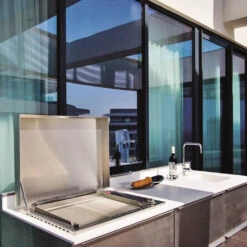 Plancha Gaz Encastrable Oasi 55 Lisse Rainurée - Planet -Gril De Cuisine plancha planet inox gaz oasi 55 lisse rainuree 8033945789046 3