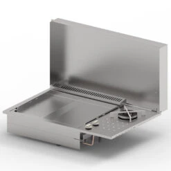 Plancha Gaz Encastrable Oasi 80 Lisse Rainurée Feu Dual - Planet