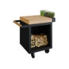 Table Mise En Place Noire Pro 65 Bois De Teck - Ofyr -Gril De Cuisine table noire pro 65 teck 2020000022084